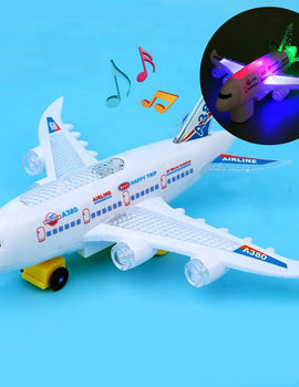Electronic Aeroplane Toy with Music & Light Airplane Toy Electric Detachable Plane Toys Autopilot Automatic Obstacle Avoidance