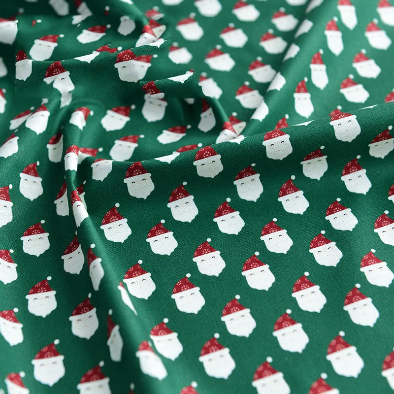 Pure Cotton Digital Printing Christmas Flower 60SManual DIY Decorate Fabric Pillow Clothes Christmas Theme Autumn and Winter New