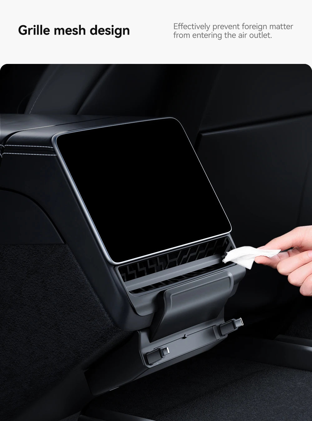 Rear Air Vent USB Hub Fast Charger Docking Station for Tesla Model 3 Highland and Model Y Juniper