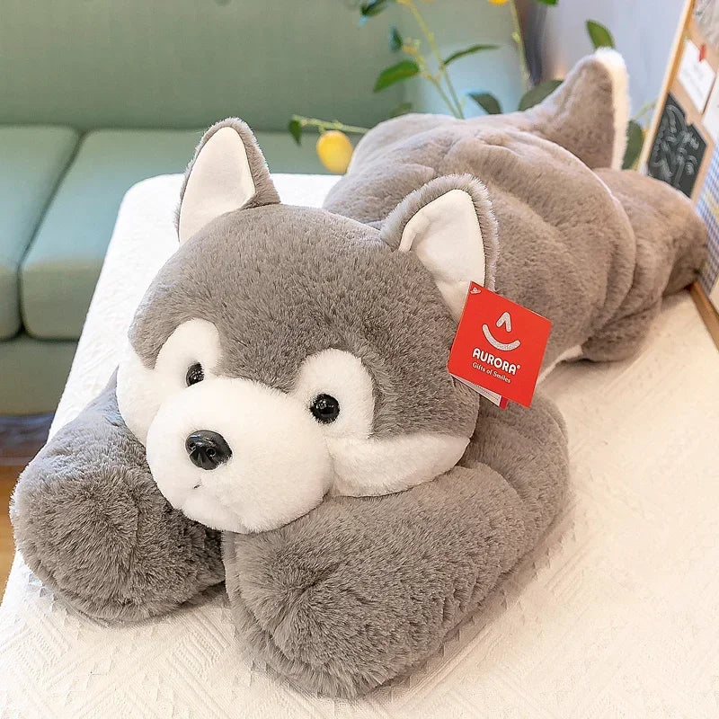 Party Bear Plush Sleeping Pillow Husky Doll Dinosaur Soft Doll Birthday Gift Girl