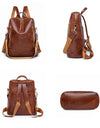 Multifunctional Large Capacity Backpacks High Quality Leather Luxury Designer Brand Women's Backpack