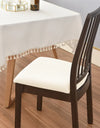4pcs/set Stretch Dining Chair Seat Covers Jacquard Elastic Upholstered Chairs Cushion Slipcover Anti-Dirty Protector Removable