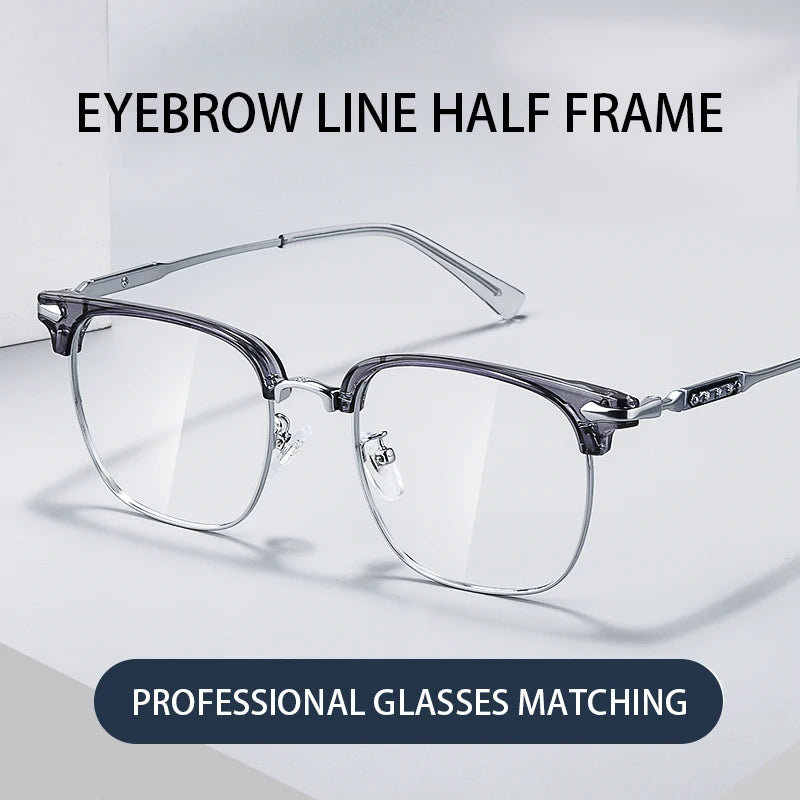 Square Optical Prescription Men's  Eyeglasses Frames Anti-Blue Light Reading Glasses Myopia Hyperopia