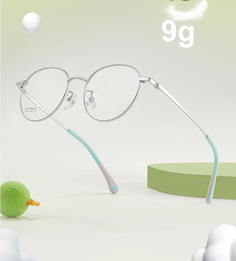 Oval Beta Titanium Eyeglasses Frame