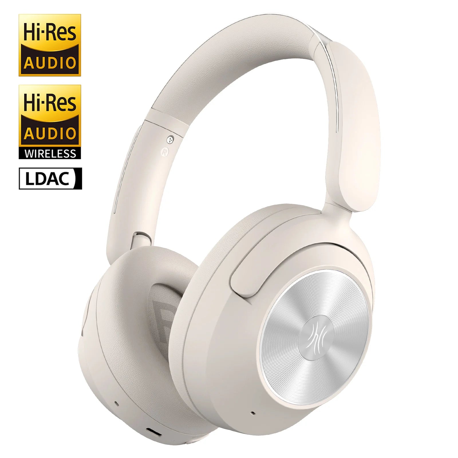 A6 ANC Wireless Bluetooth 6.0 Headphones -48dB Hybrid Active Noise Cancelling Over Ear Headset With Mic Hi-Res LDAC APP