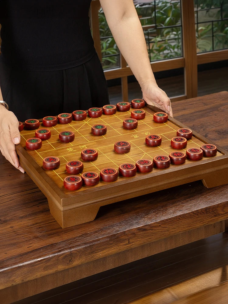 2 in 1 Wooden Chinese Chess & Go Board Game Set