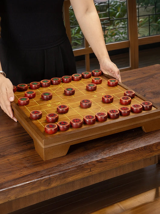 2 in 1 Wooden Chinese Chess & Go Board Game Set