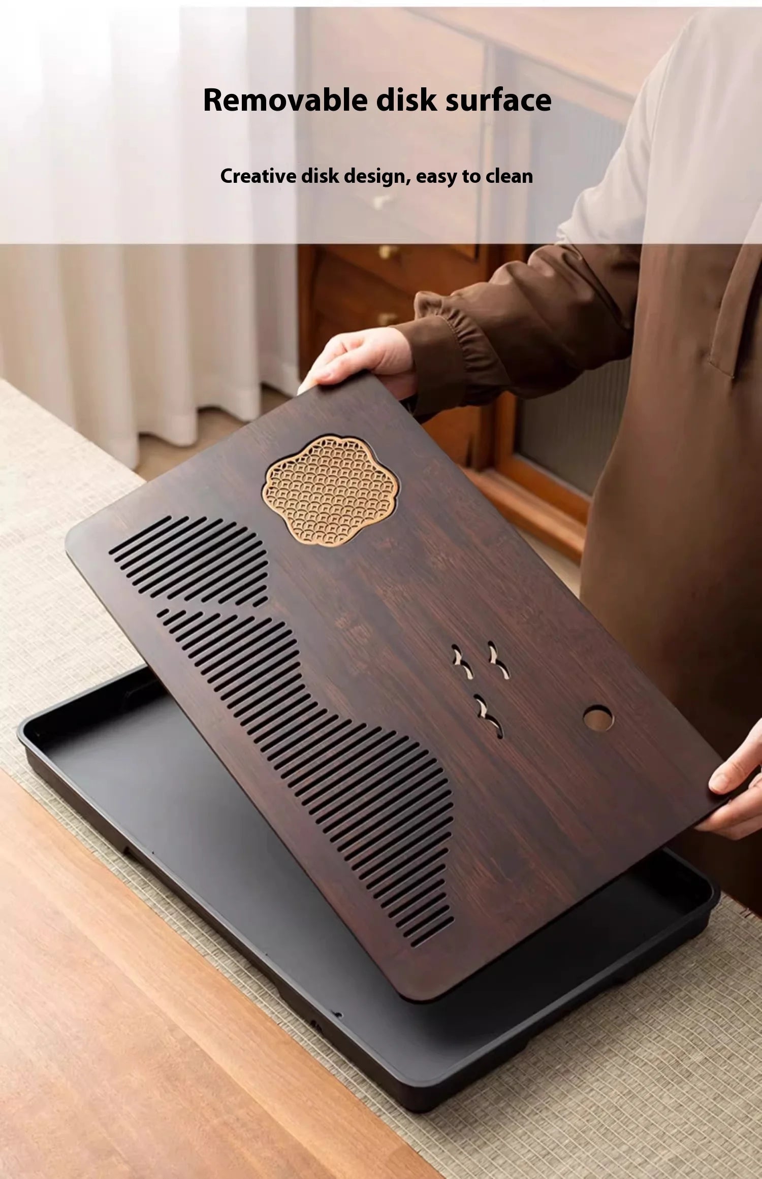 Tea Tray Tea Set Tea Tray Tea Sea Dry Brewing Platform Tray Bamboo Tray Tea Ceremony  Small Water Storage Tea Platform