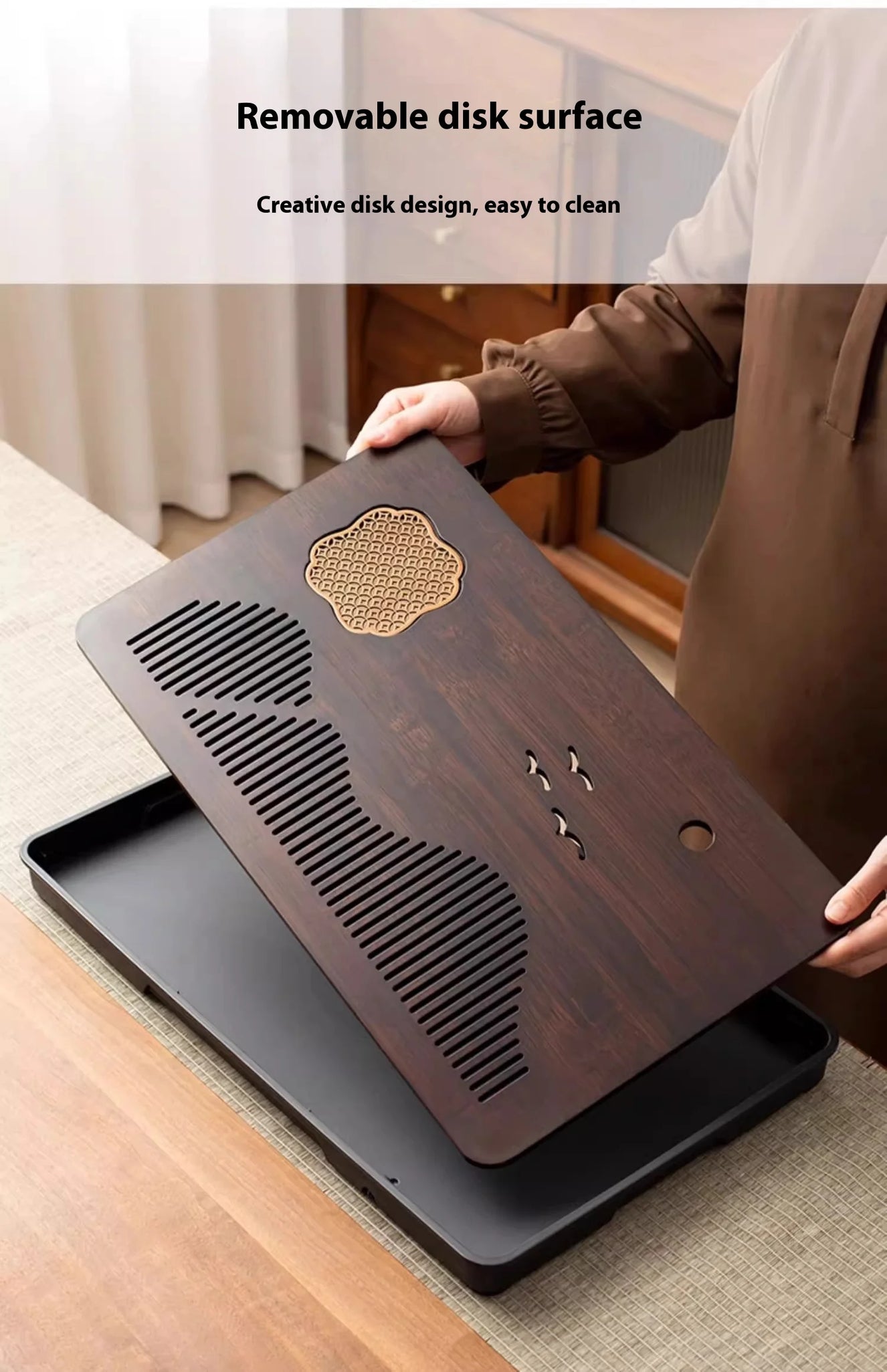 Tea Tray Tea Set Tea Tray Tea Sea Dry Brewing Platform Tray Bamboo Tray Tea Ceremony  Small Water Storage Tea Platform