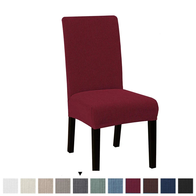 1PC Stretch Dining Chair Covers Polar Fleece Chairs Cover Seat Slipcovers Universal Dust Protector Cover for Hotel Party Banquet