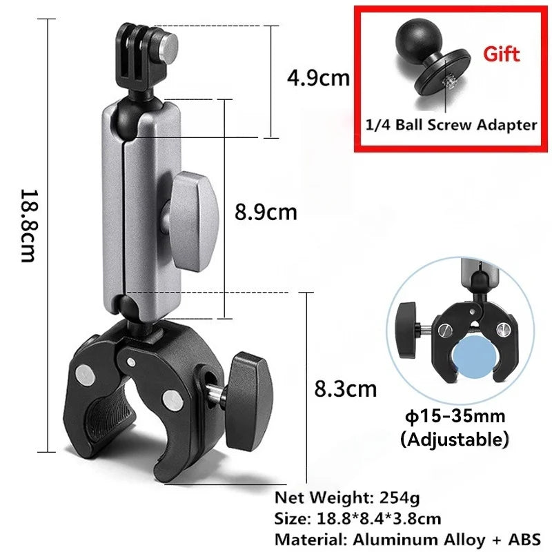 Action Camera Bicycle Motorcycle Handlebar Mount Selfie Stick Bracket