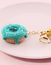 5 Pcs Handmade Weaving Keychain Wool Crochet Unique Knitted Pendant Keyring Strawberry Watermelon Orange Pendant Key Chain Gifts