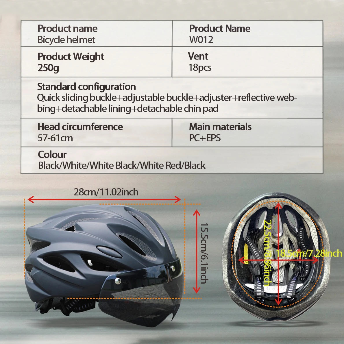 Ultra Light Cycling Helmet With 18 Ventilation Vents
