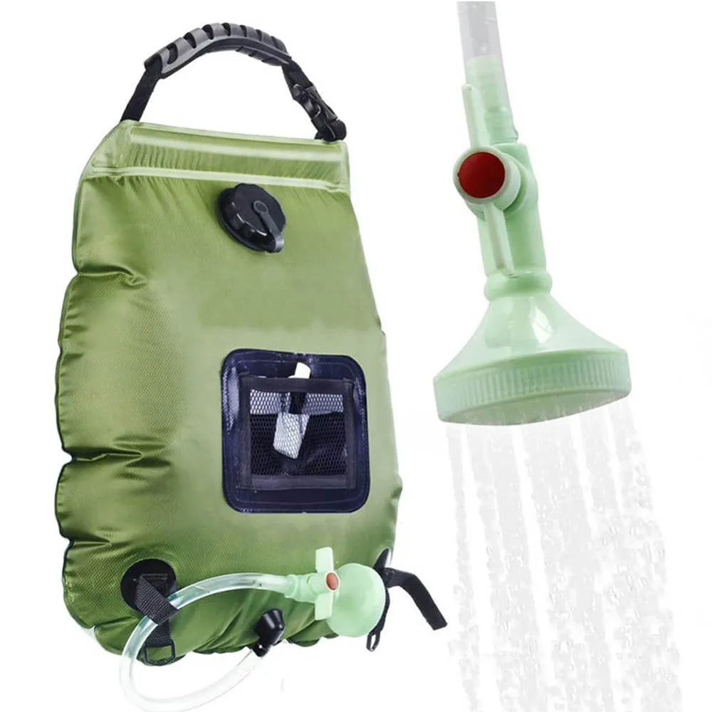 20L Solar Heated Camping Shower Bag with Removable Hose