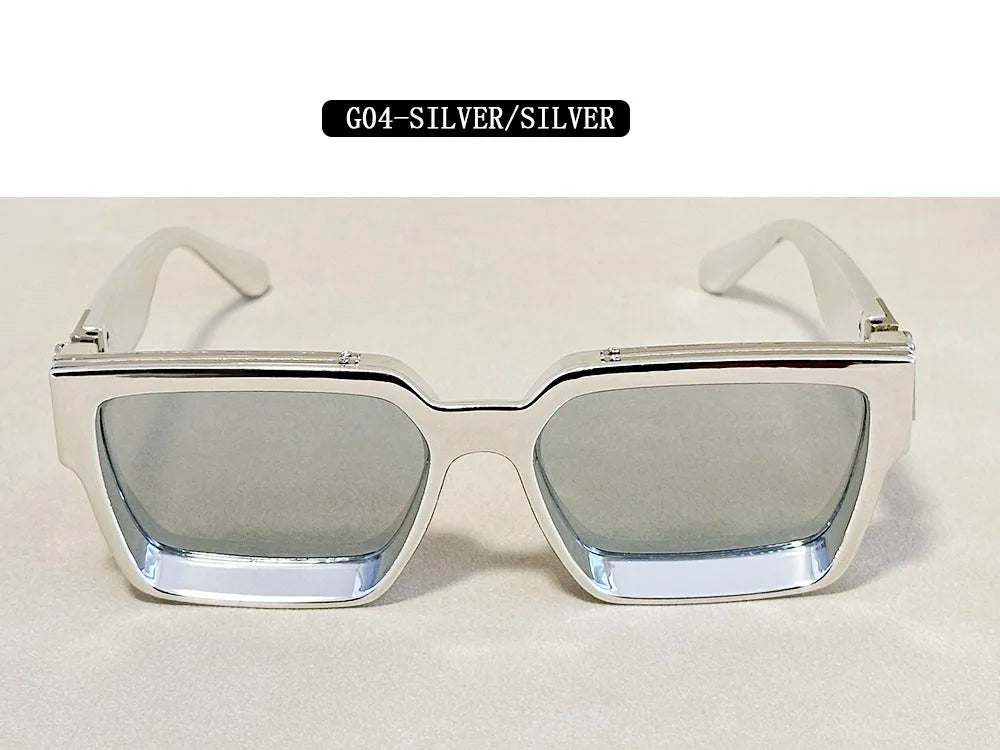 Oversized Square Vintage Sunglasses With UV400 Protection