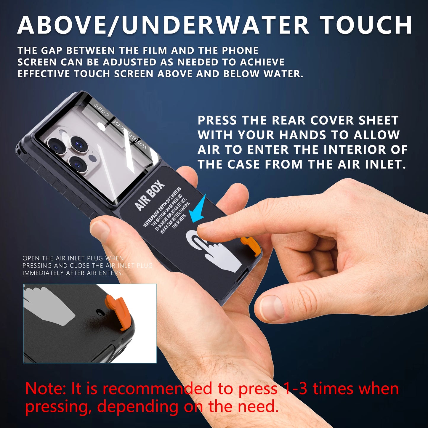 Waterproof Phone Case for 6.9' Devices Transparent Universal Touch Screen Underwater Dust And Drop Protection IP68 New