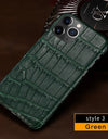 Crocodile Real Leather Cases for iPhone 16 15 Pro Max 14 pro max Genuine Leather Fundas Back Bover
