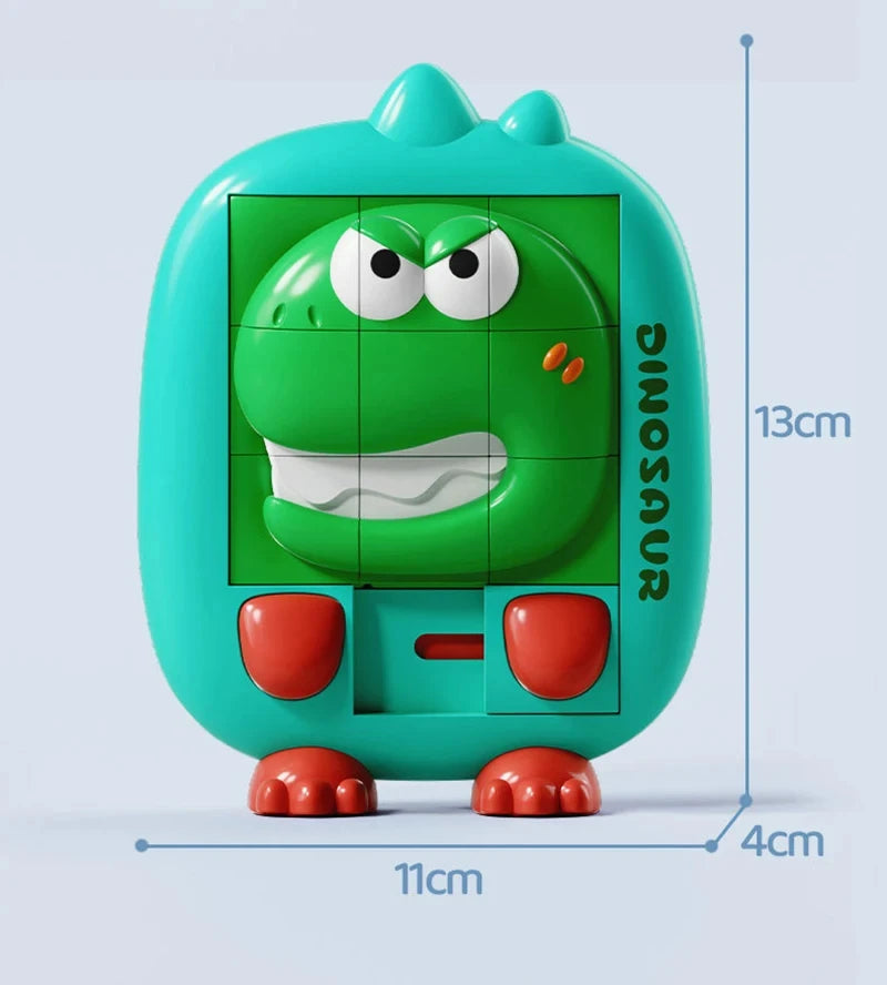 3D Cartoon Animal Huarong Road Slide Puzzle Games  Board Game Thinking Training Nine Grids Educational Puzzles Toys