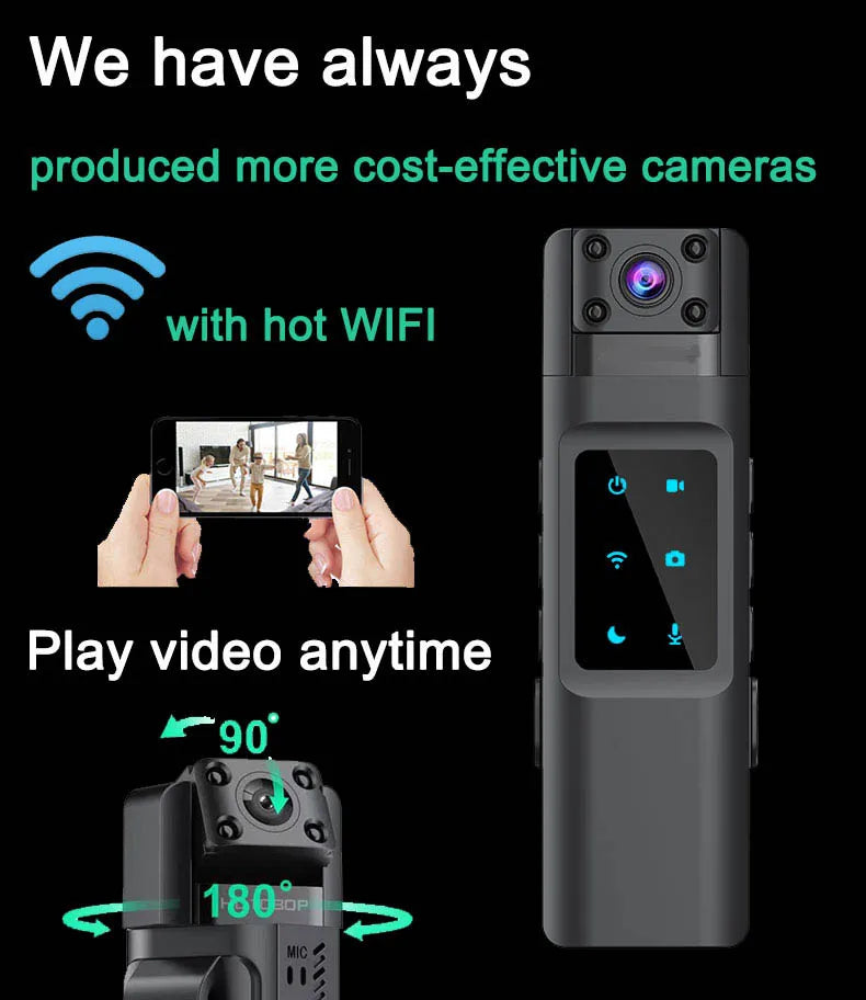 WIth Wifi Hotspot Mini Camera 1080P Portable Digital Video Recorder Body Camera Night Vision DVR Miniature Camcorder