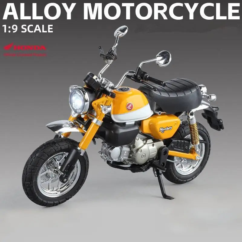 1:9 Honda Monkey 125 MINI Alloy Die Cast Motorcycle Model Toy Vehicle Collection Sound and Light Off Road Autocycle Toys Car
