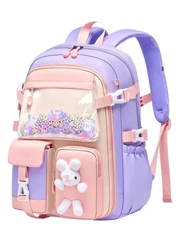 Elementary School Students Schoolbag Kawaii Lightweight Load Reduction Children's Schoolbag Large Capacity 16 Backpack Mochila