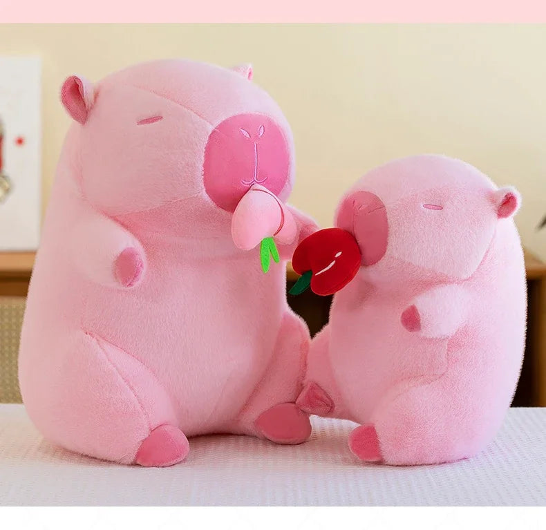 30/40/50cm Kawaii Capybara Plush Toys Fruit Series Big Size Capybara Stuffed Doll Anime Soft Pillow Cute Dolls Kid Birthday Gift