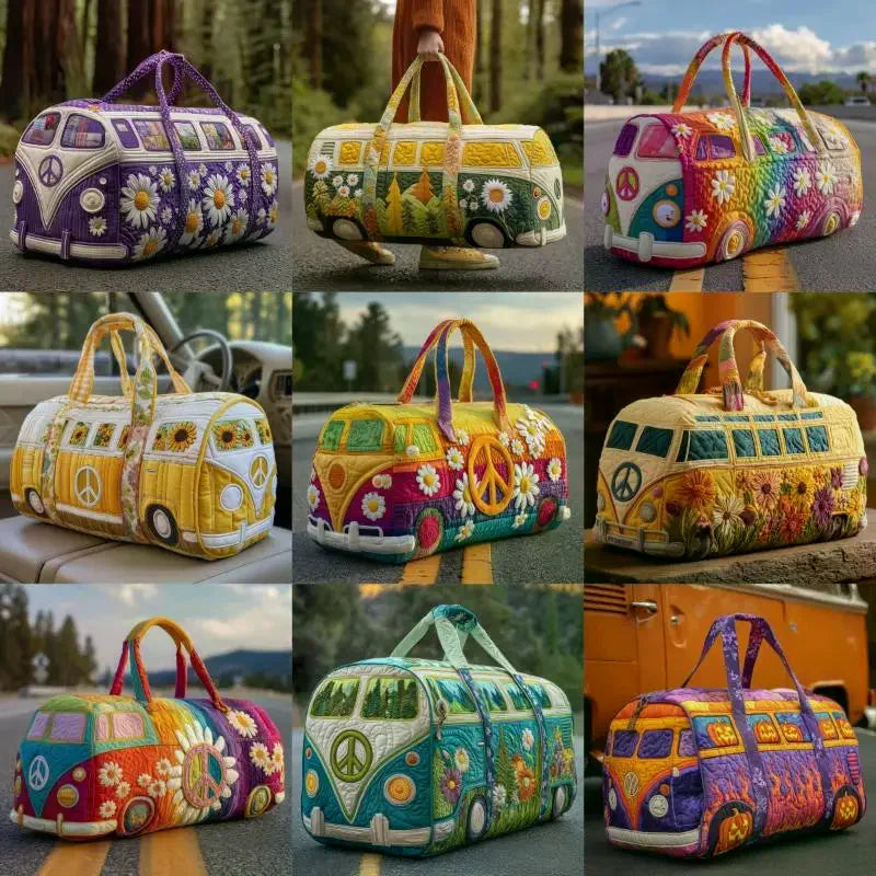 Sun Mountain Forest Quilted Travel Duffle Bag Outdoor Fitness Tote