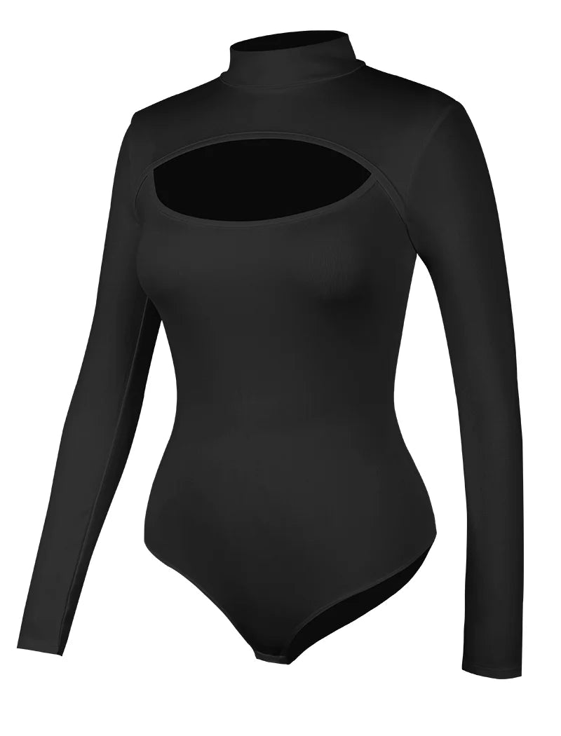 High Collar Shapewear Bodysuit for Women – Tummy Control Slimming Corset