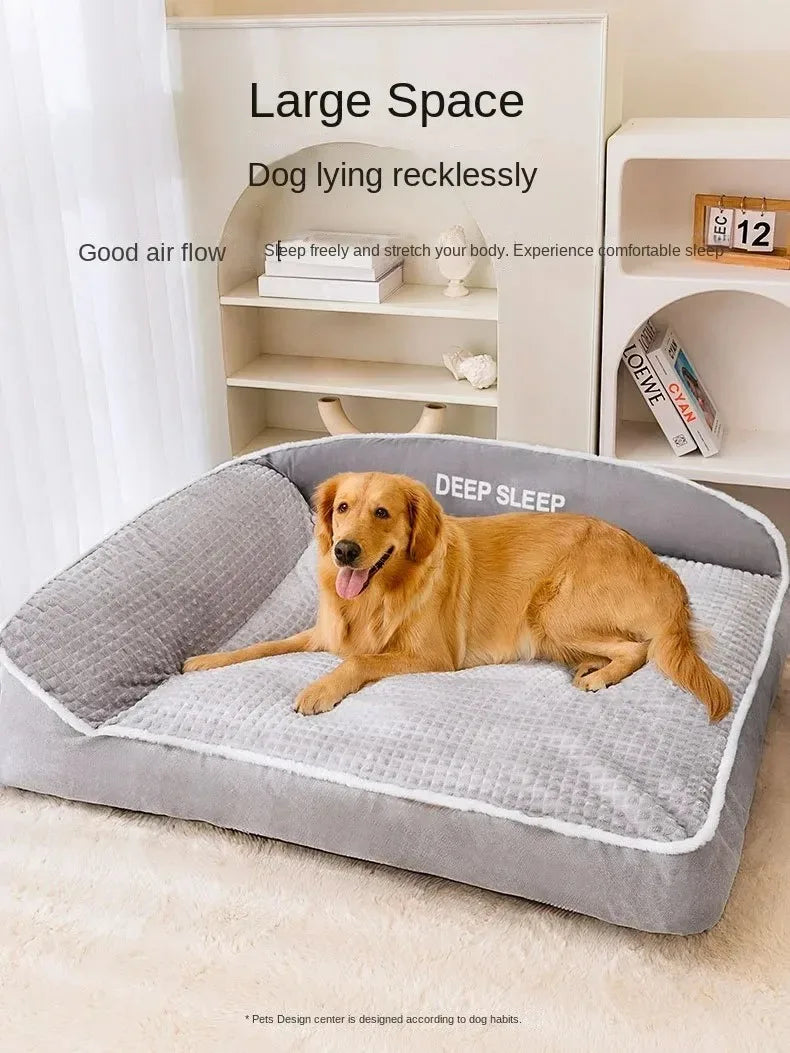 Warm Corduroy Dog Sofa Bed Pet Cushion