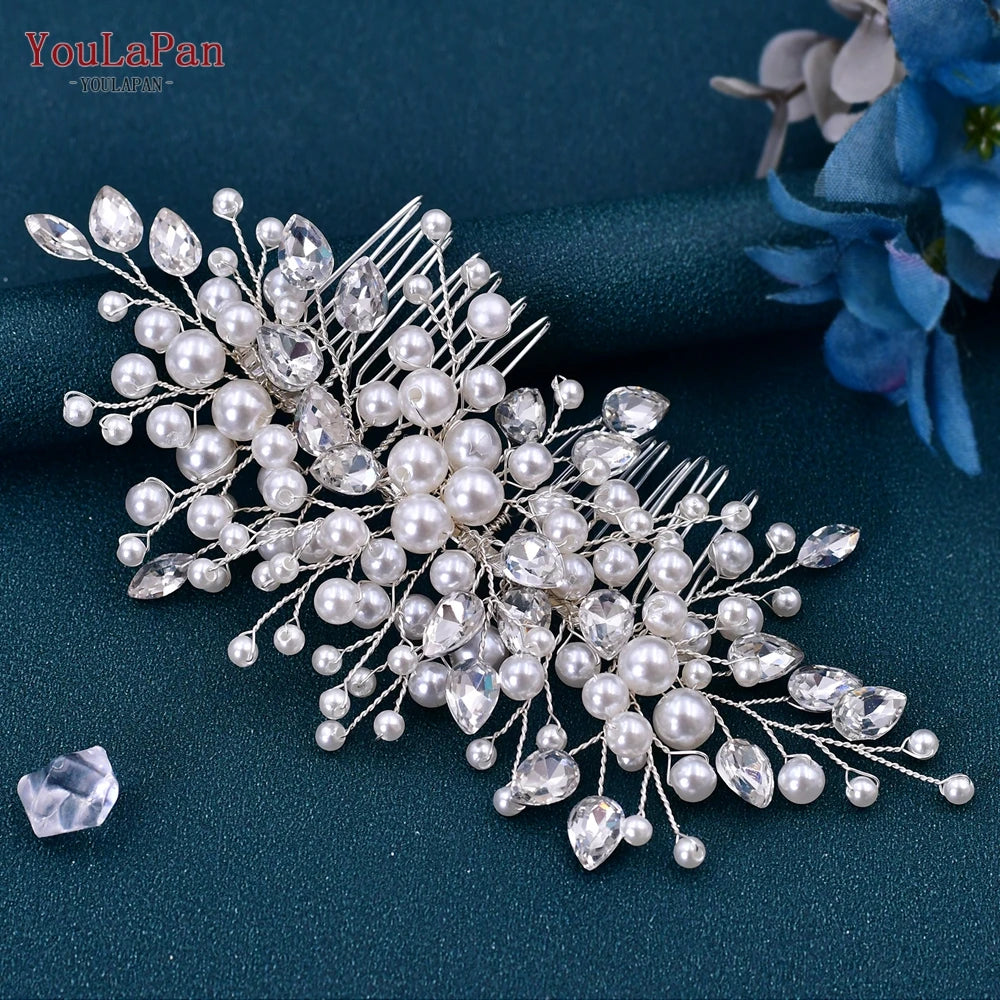 Pearl Hair Comb for Bride Wedding Headwear Hair Ornaments Accessories Hair Clip