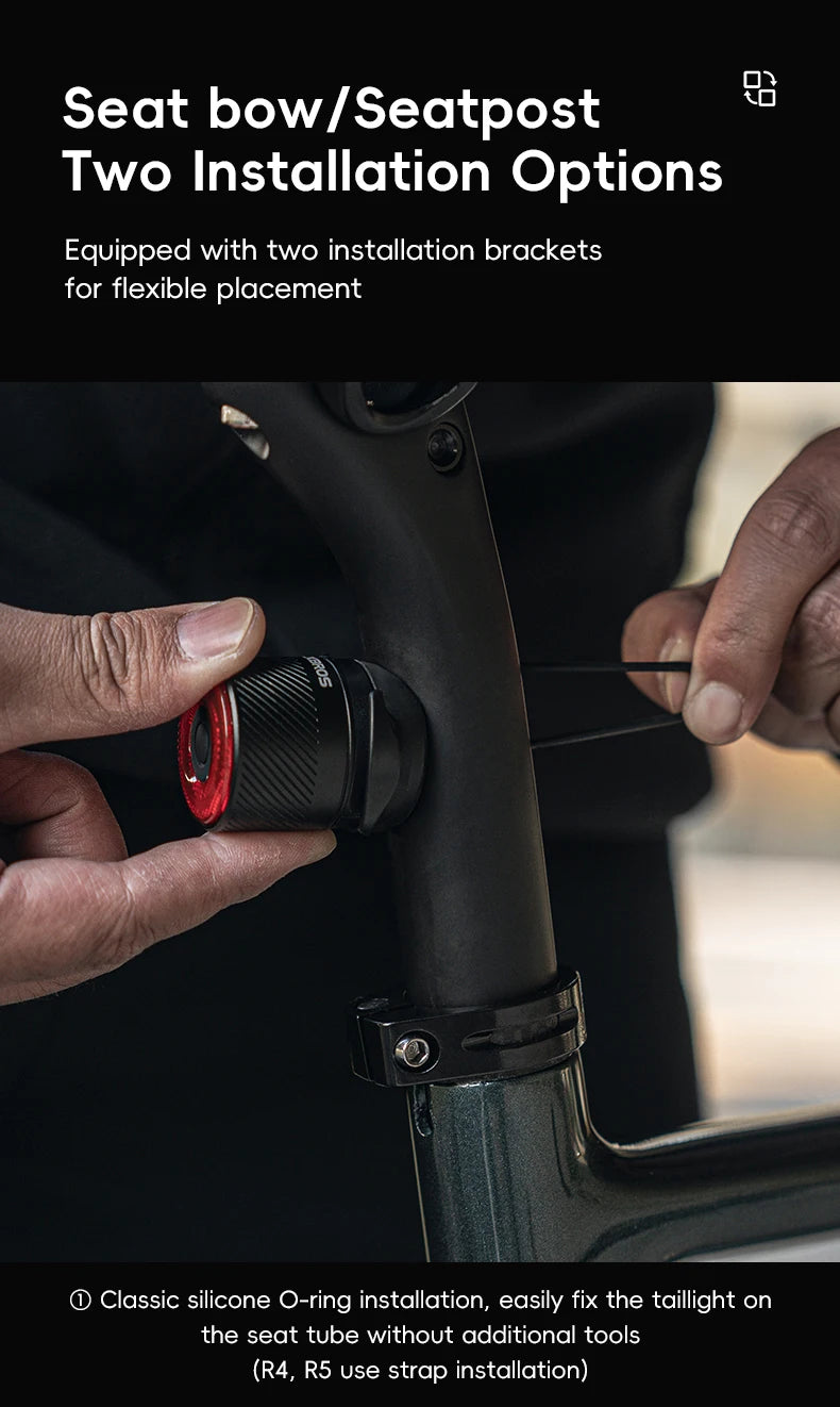 Smart Brake Sensing Bike Taillight IPX6 Waterproof Type-C Synchronized Bicycle Rear Light MTB Road Cycling Tail Light