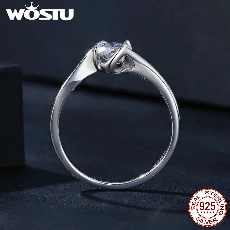 0.5CT D Color VVS1 EX Round Moissanite Wedding Ring for Women 925 Sterling Silver Classical Rings Engagement Band