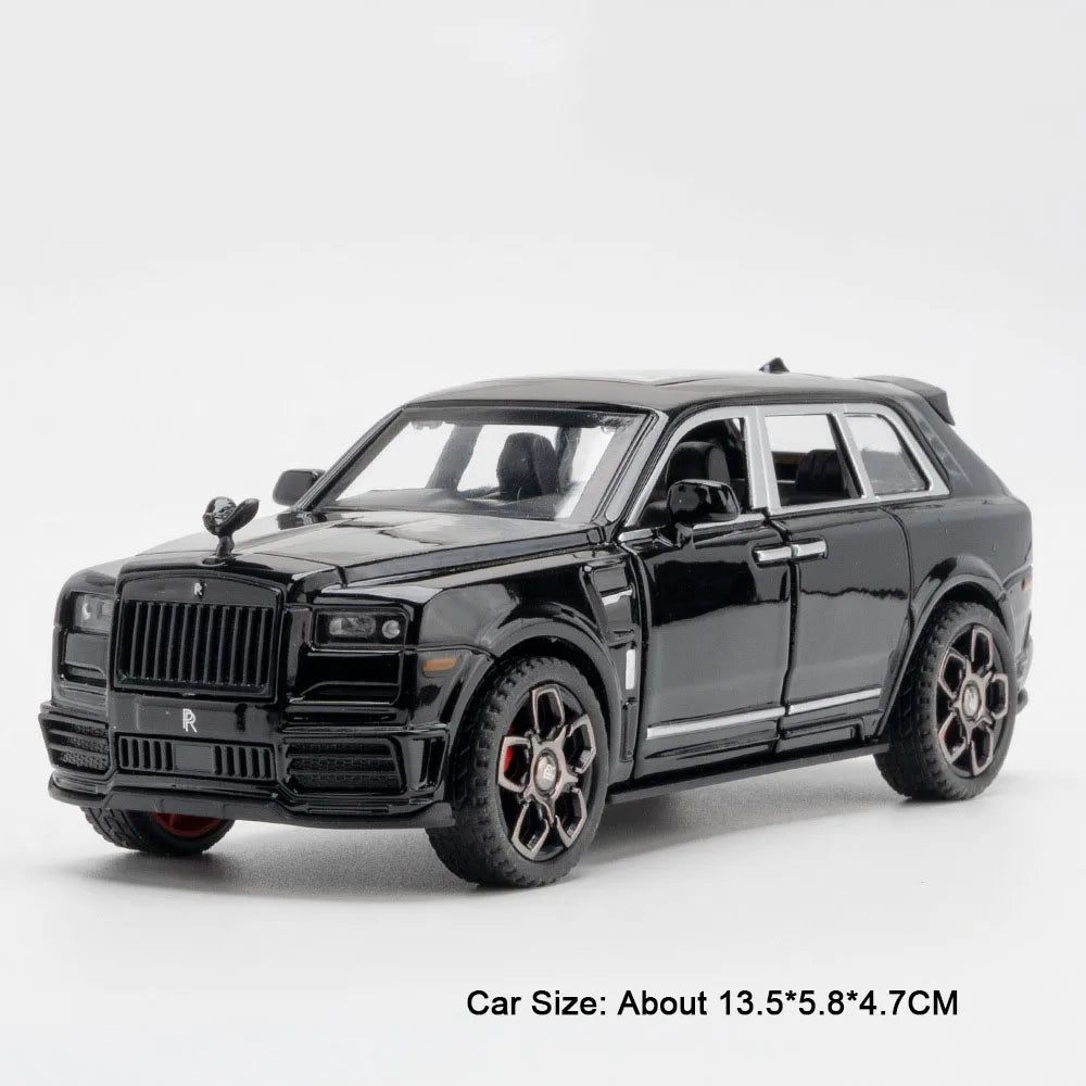 1:36 Rolls-Royce Cullinan 911 Alloy Miniature Model Diecast Toys Car Doors Opened Sound Light Pull Back Vehices Cars Decorations