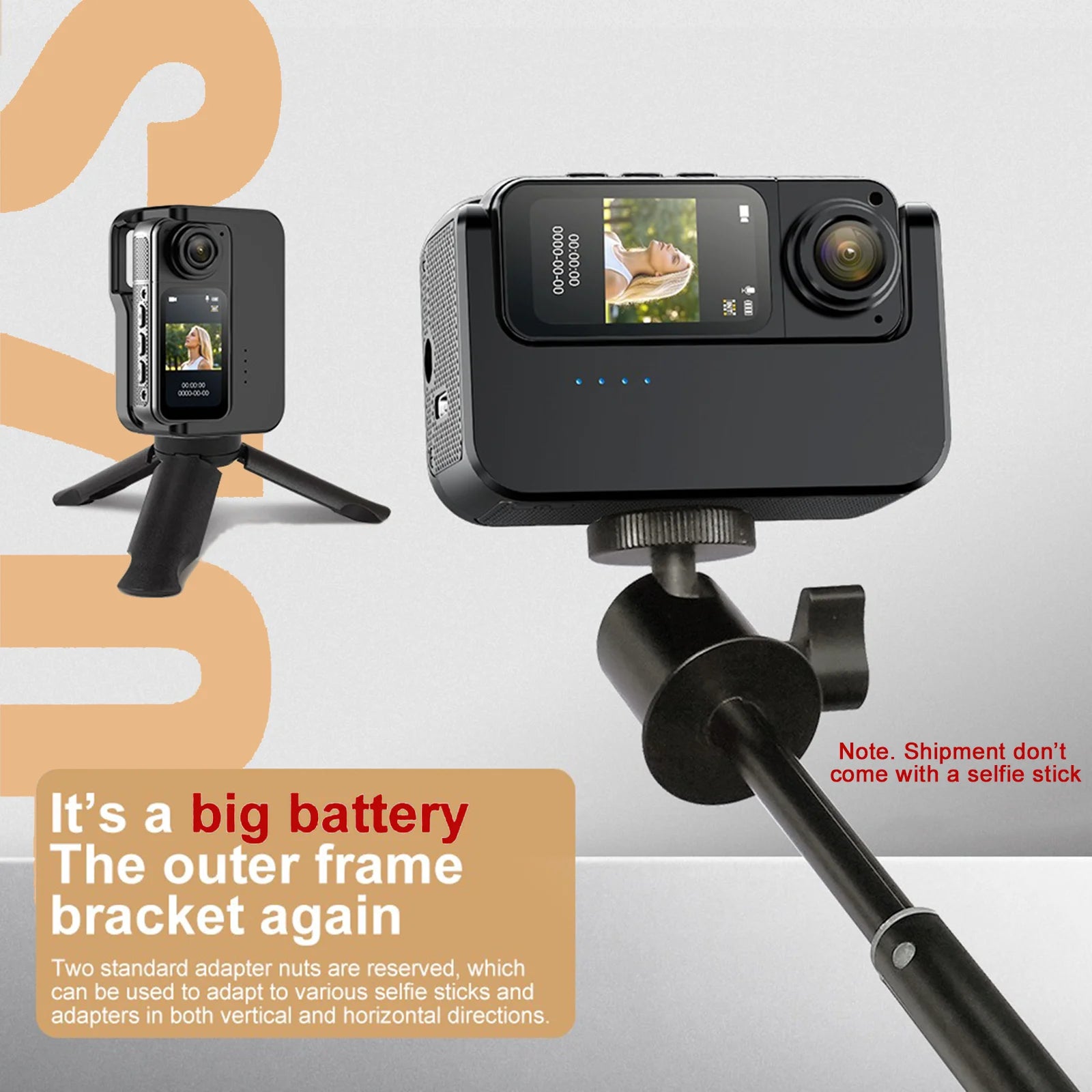 Thumb Action Camera 2.7K Mini Cam with Bracket Sport Body Cam Charging Bay Pocket Cameras Recorder megnetic Attraction Camera