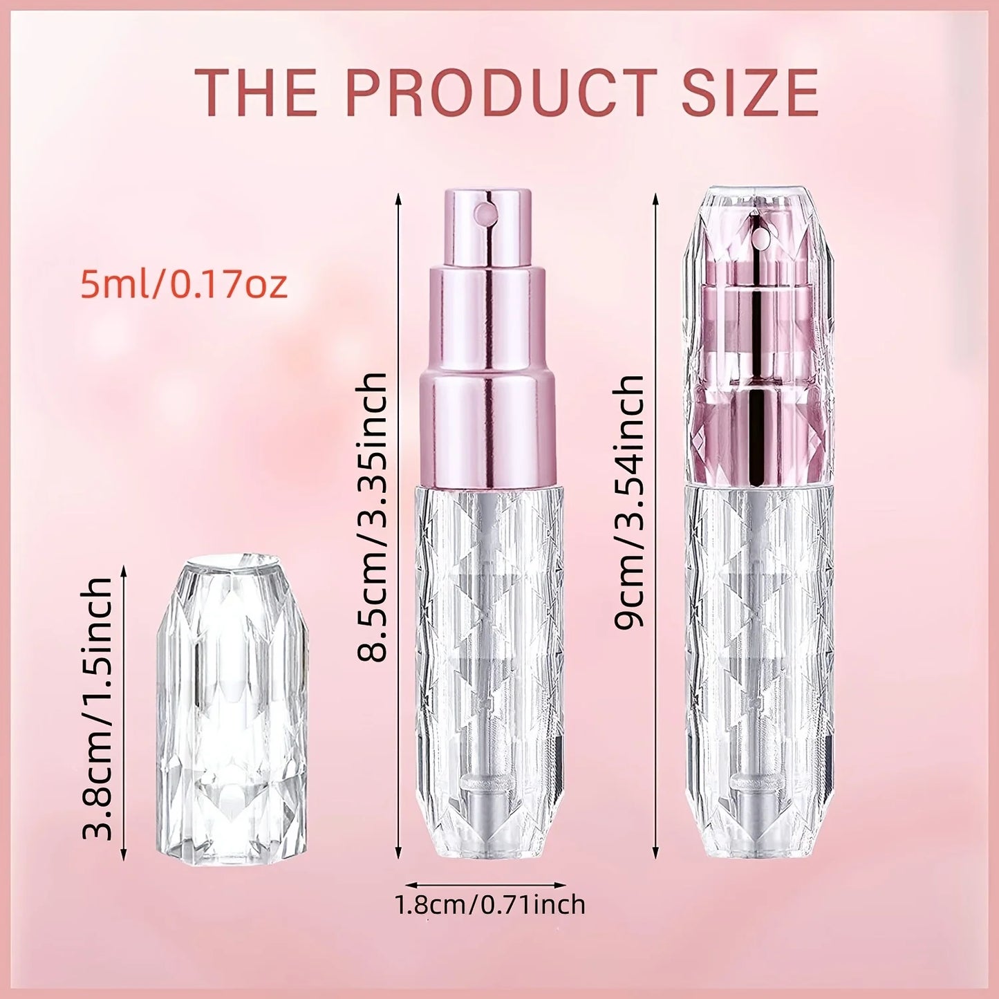 5ml Mini Perfume Bottle Portable Refillable Spray Bottle Bottom Filling Vials Empty Travel Cosmetic Containers Parfum Atomizer