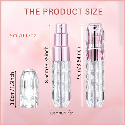 5ml Mini Perfume Bottle Portable Refillable Spray Bottle Bottom Filling Vials Empty Travel Cosmetic Containers Parfum Atomizer