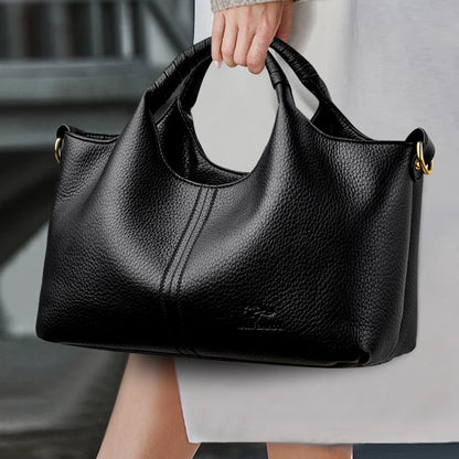 Leather Shoulder Bags For Women Ladies Luxury Handbag Crossbody Bag Zipper Messenger Solid Color Saddle Bag