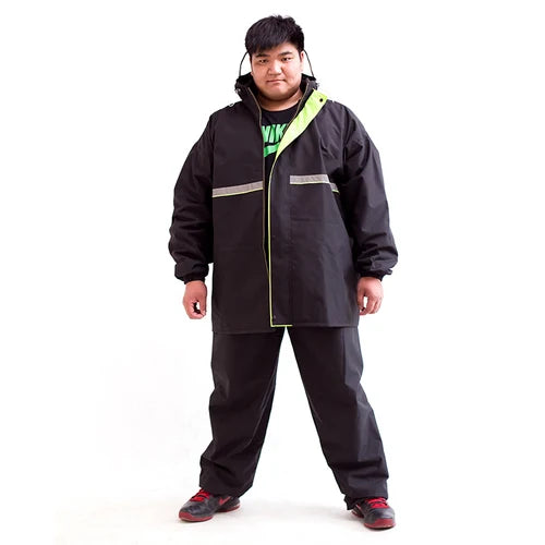 Rain Coat Men Black Impermeable Rain Jacket Suit Riding  Adult Rain Poncho  Large Size Raincoat Single Double Layer