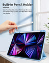 For Tablet iPad Pro 11 Case For Pro 12.9 Air 5 4 10.9 iPad 10th 7/8/9th Generation Mini 6 360° Rotatable Transparent Back Cover