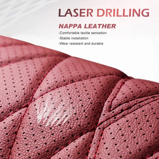 Universal Nappa Leather Car Seat Covers Breathable Anti Slip Seat Cushion