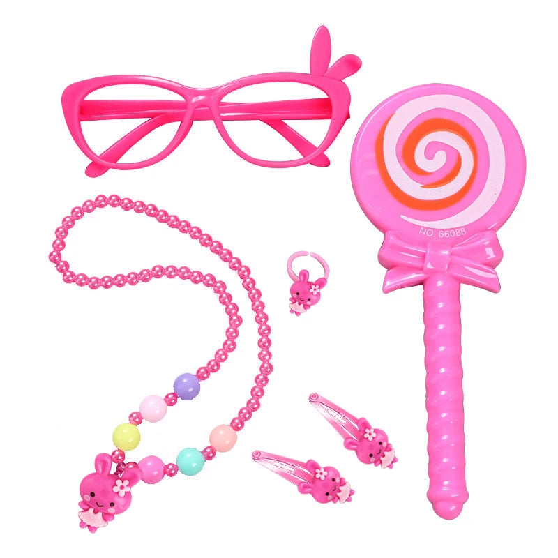 Girls Purim Festival Lollipop Costume  Puff Sleeve Candy Costume  Sweet Lollipop Print Birthday Party Dresses