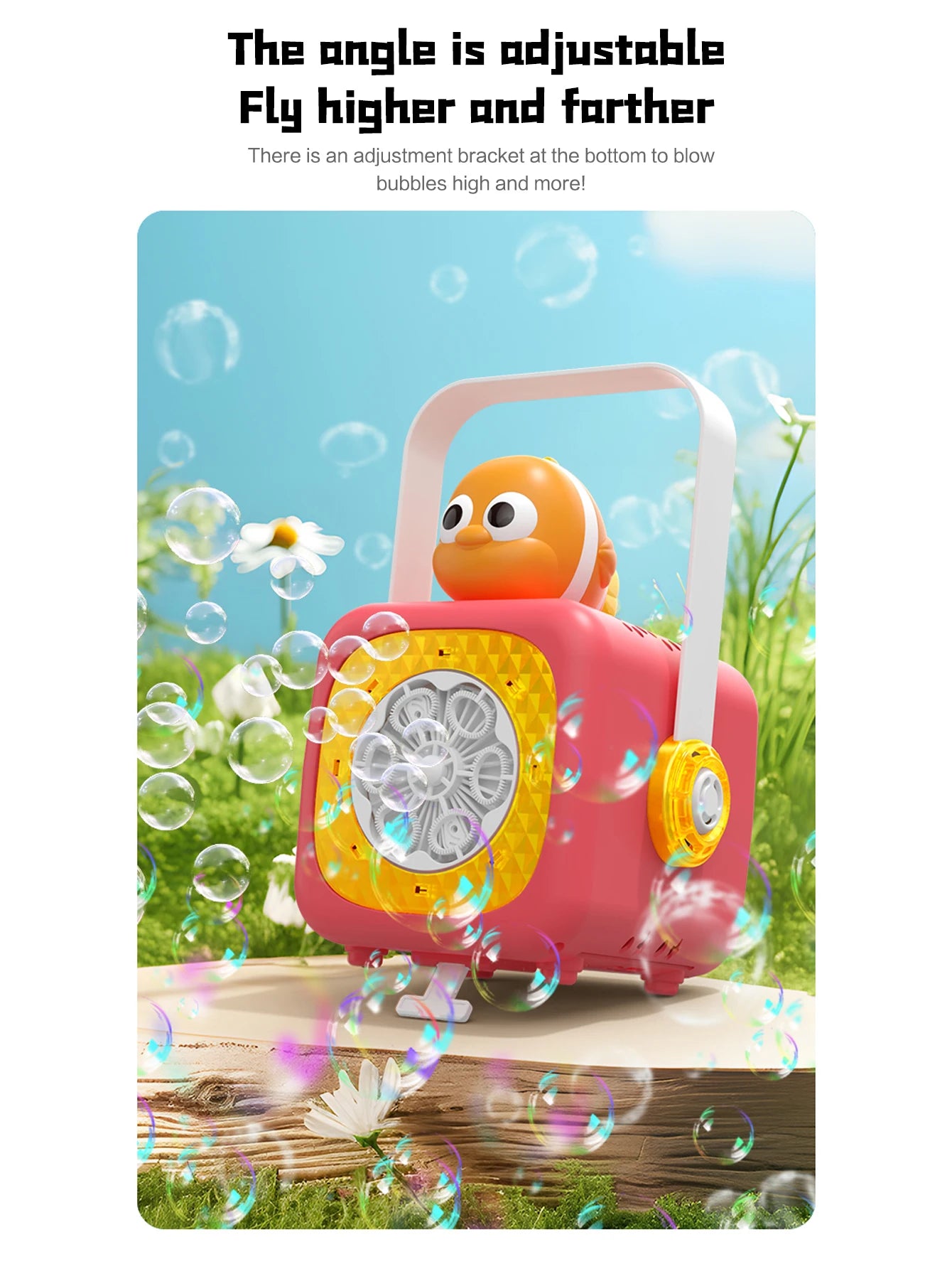 Small fish in the ocean Bubble Machine Outdoor Travel Continuous Bubble for Children (Excluding Bubble Liquid and Battery)