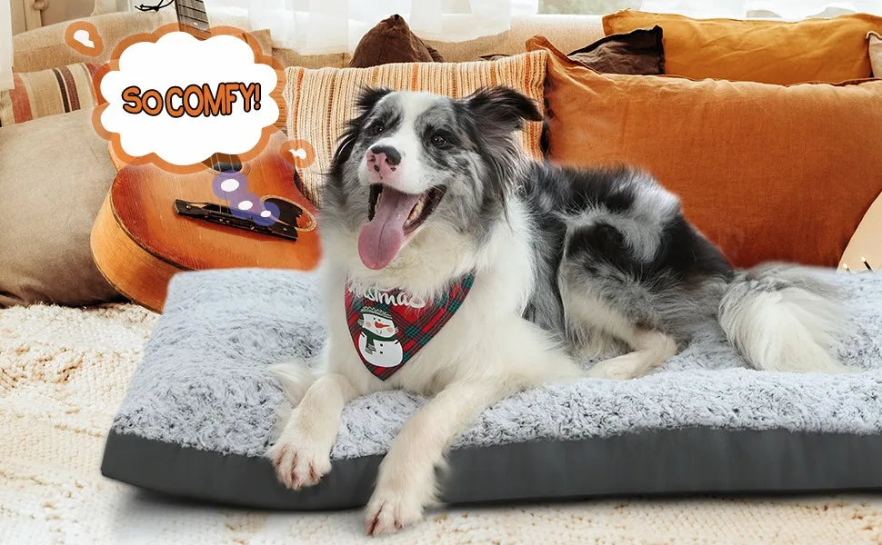Fluffy Plush Pet Bed Sofa for Dogs and Cats