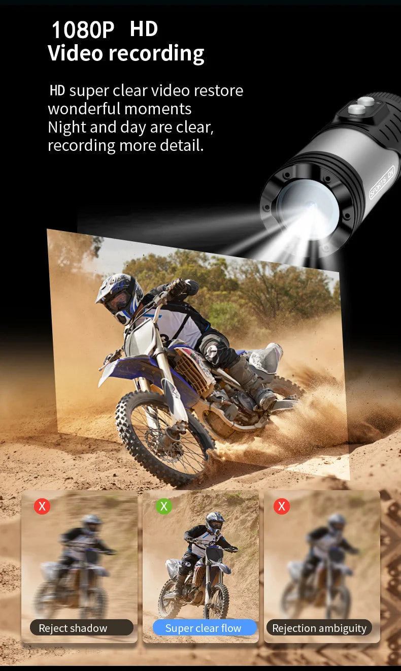 FHD 1080P Mini WiFi Sports Action Camera Portable Bicycle Helmet Motorcycle Body Camera Waterproof Cycling DVR with Wide Angle Lens