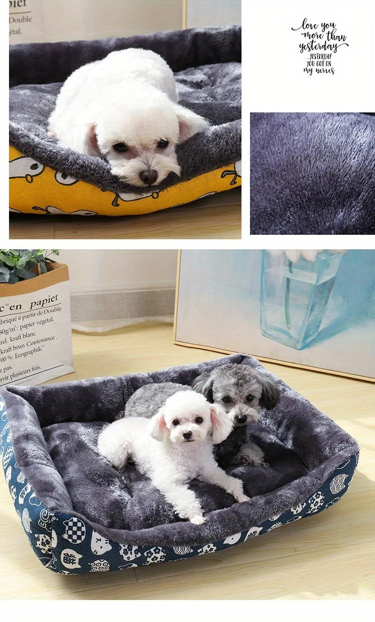 Animal Print Dog Sofa Bed Pet Mat
