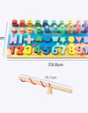 3D Preschool children educational toys wooden Montessori arithmetic magnetic fishing digital shape matching building block toys