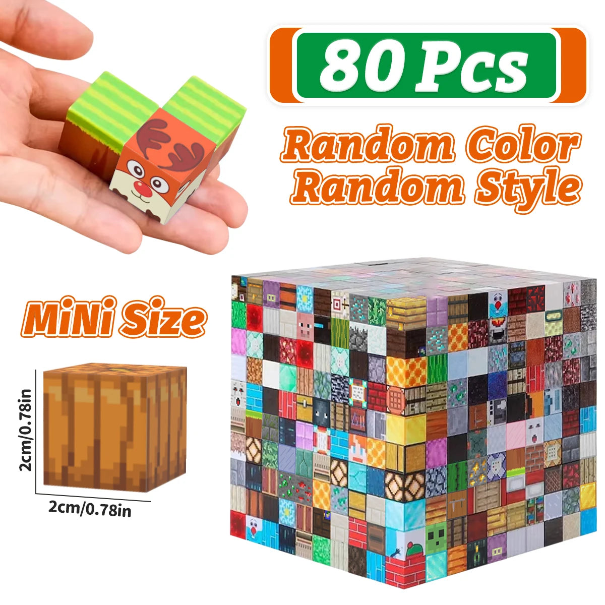 Building Blocks Mine World Cube Set for Boy Girl Age 3+ DIY Model  Stem Montessori Sensory Toys Gift