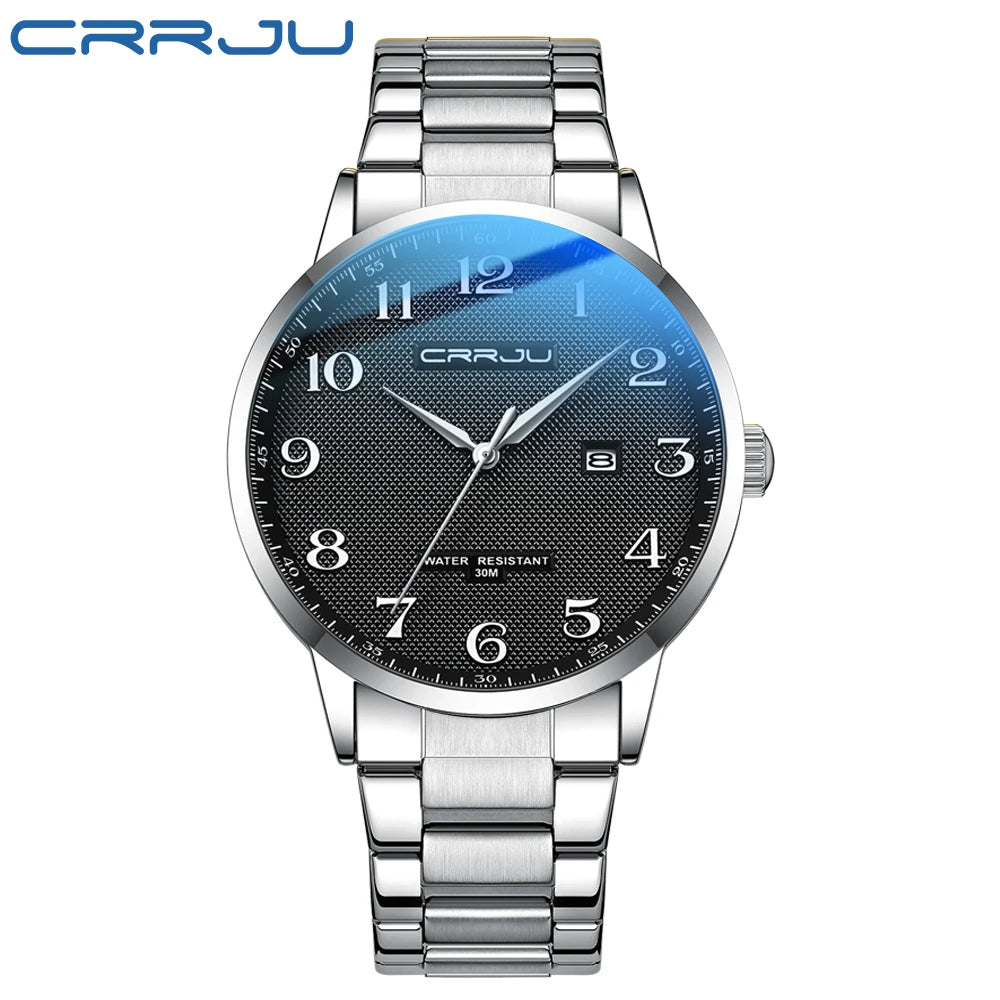 New Fashion Men's Watches Stainless Steel Top Brand Luxury Waterproof Men Quartz Wristwatches Relogio Masculino
