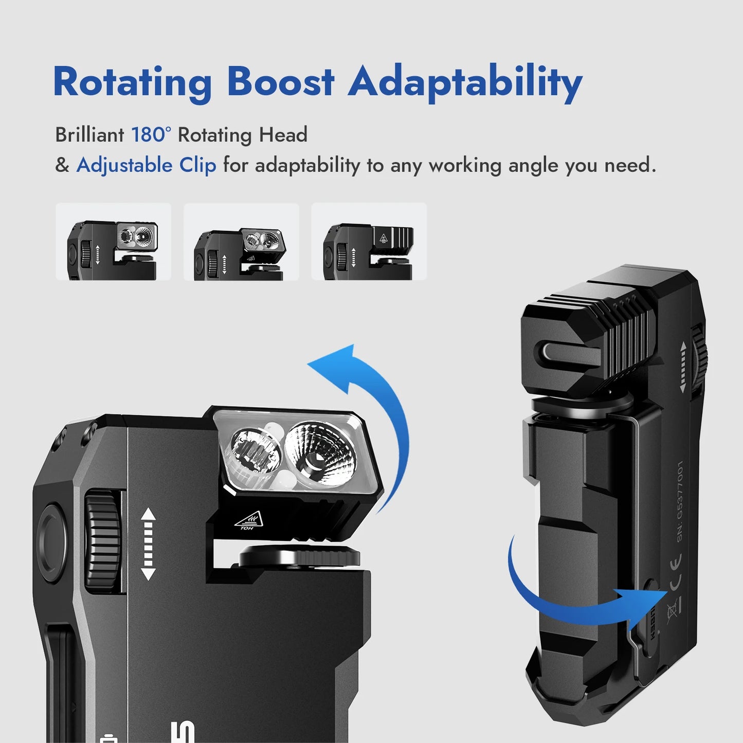 400 Lumen Rechargeable Mini EDC Flashlight With Dual Light Sources And RGB Light