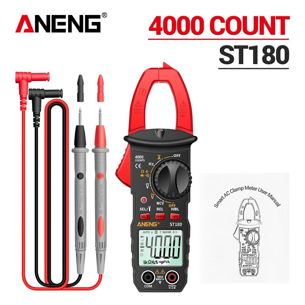 AC Current Clamp Meter  Digital 4000 Counts Multimeter Ammeter Voltage Tester Car Amp Hz Capacitance NCV Ohm Tool